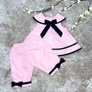 Rare Editions Baby Girls' 2-Piece Pink Dress Capri